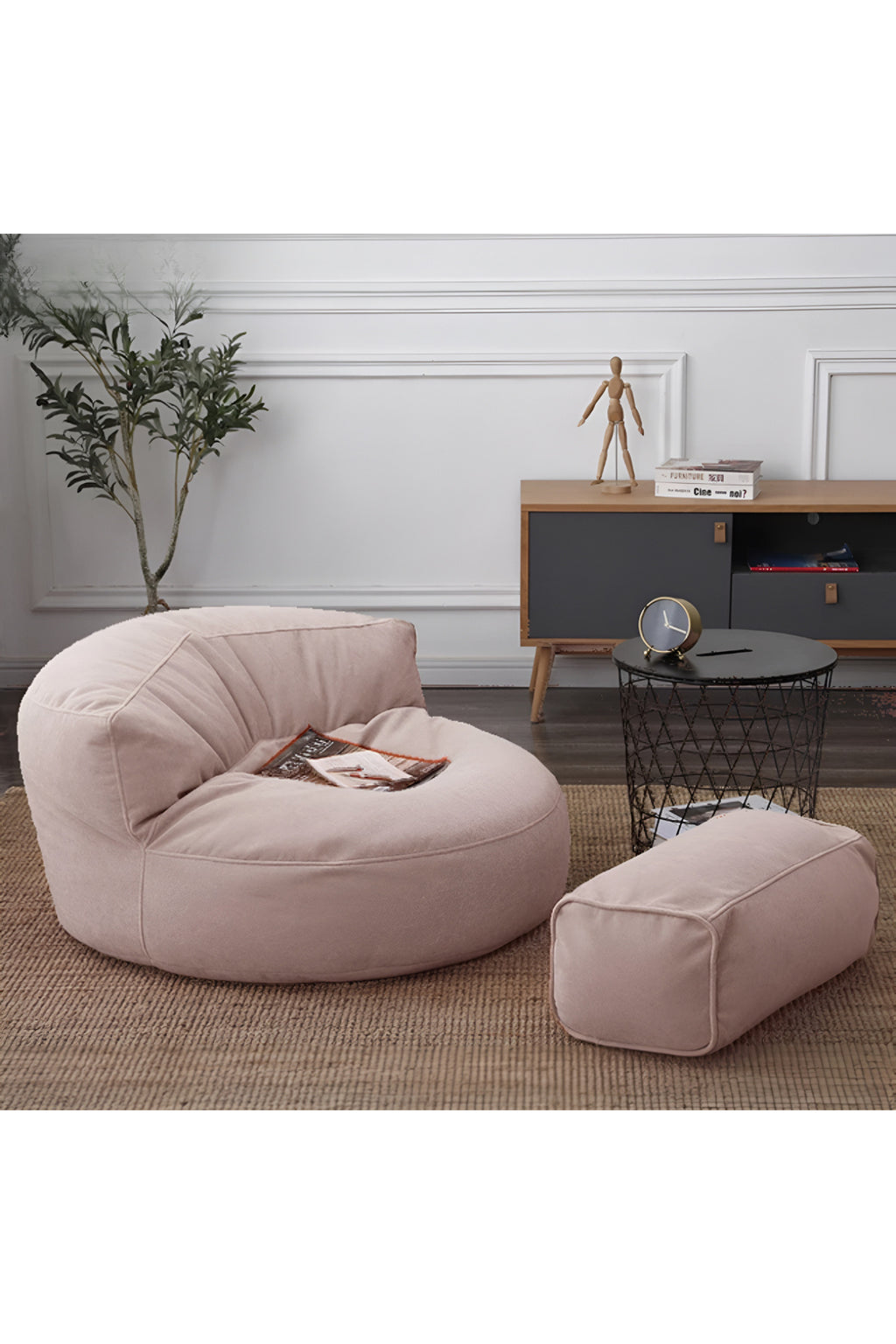 GoodNight&SoftHome Twist Puf Berjer Takım Rahat Yeni Nesil Bench - Kırmızı
