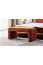 Yeni Nesil Duo Legom Bench - İkili Tabure & Sehpa Seti - Kiremit - 60 x 100
