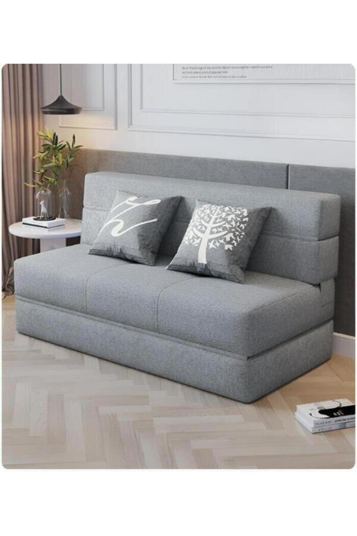 Twix 150cm Katlanır Koltuk & Yatak & Kanepe - Açık Gri