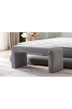 Yeni Nesil Duo Legom Bench - İkili Tabure & Sehpa Seti - Gri - 60 x 100