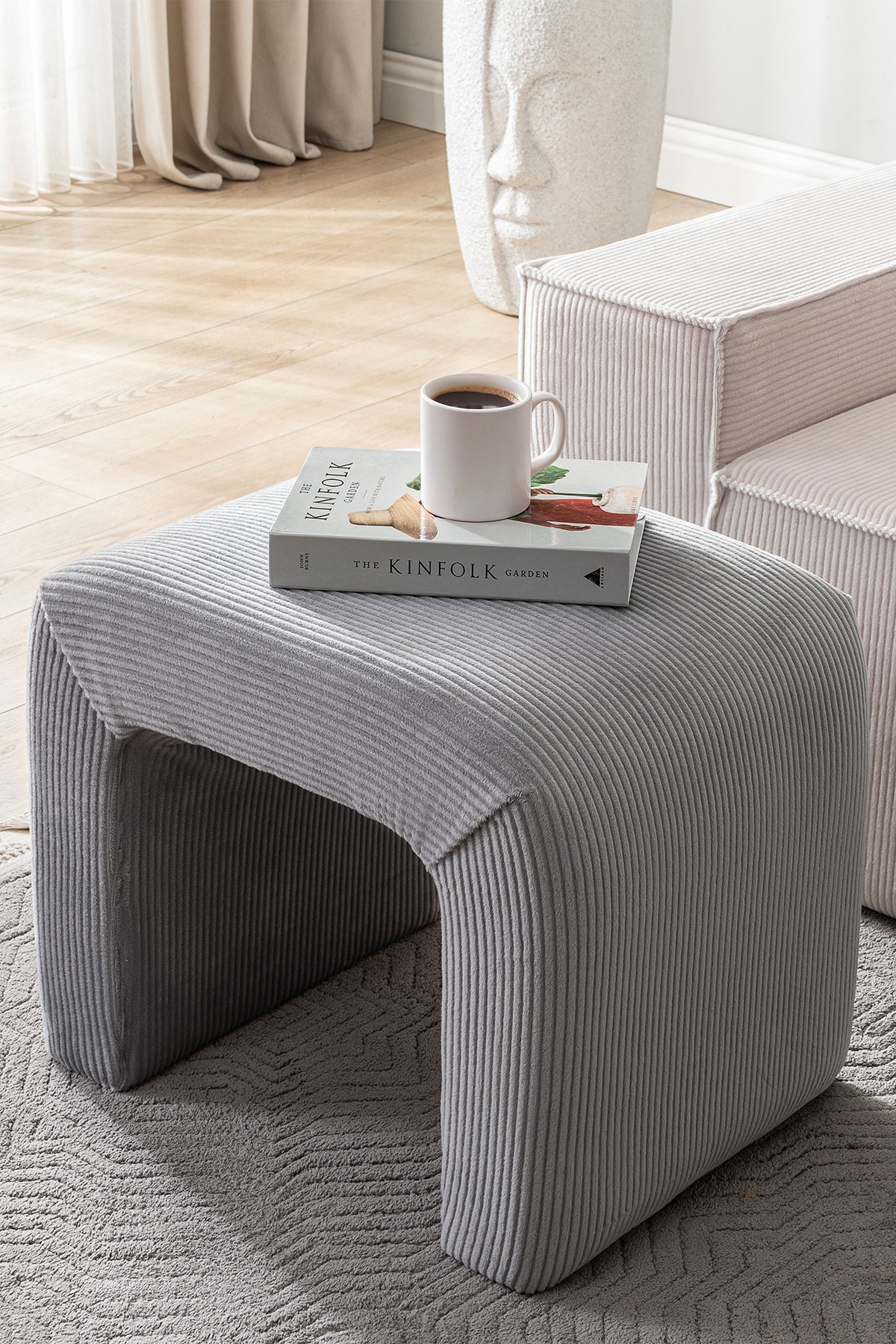 Yeni Nesil Legom Bench Sandalye&Sehpa Tekli - Krem