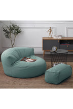 Twist Armut koltuk Ve Ayak Pufu - Turkuaz