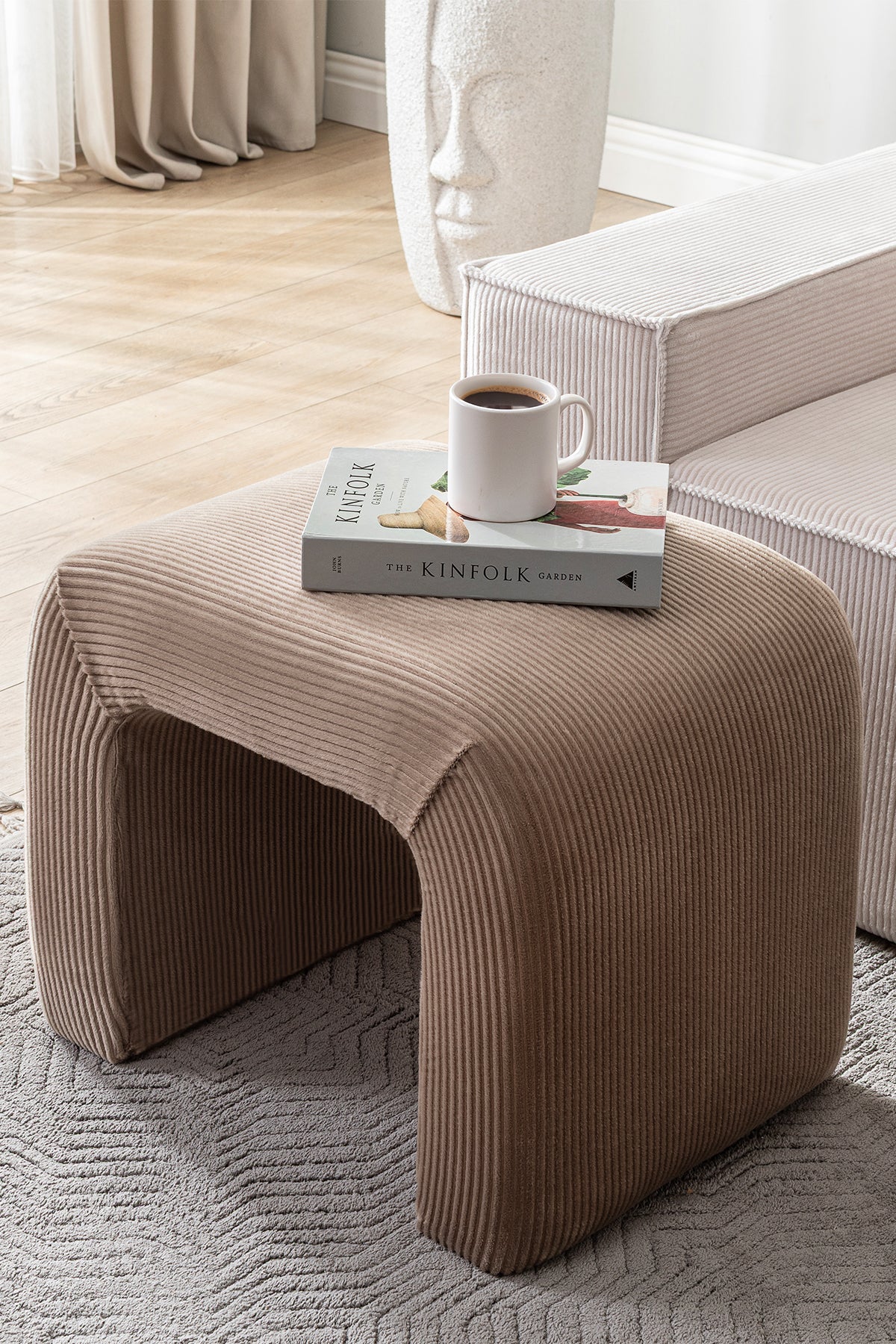 Yeni Nesil Legom Bench Sandalye&Sehpa Tekli - Krem