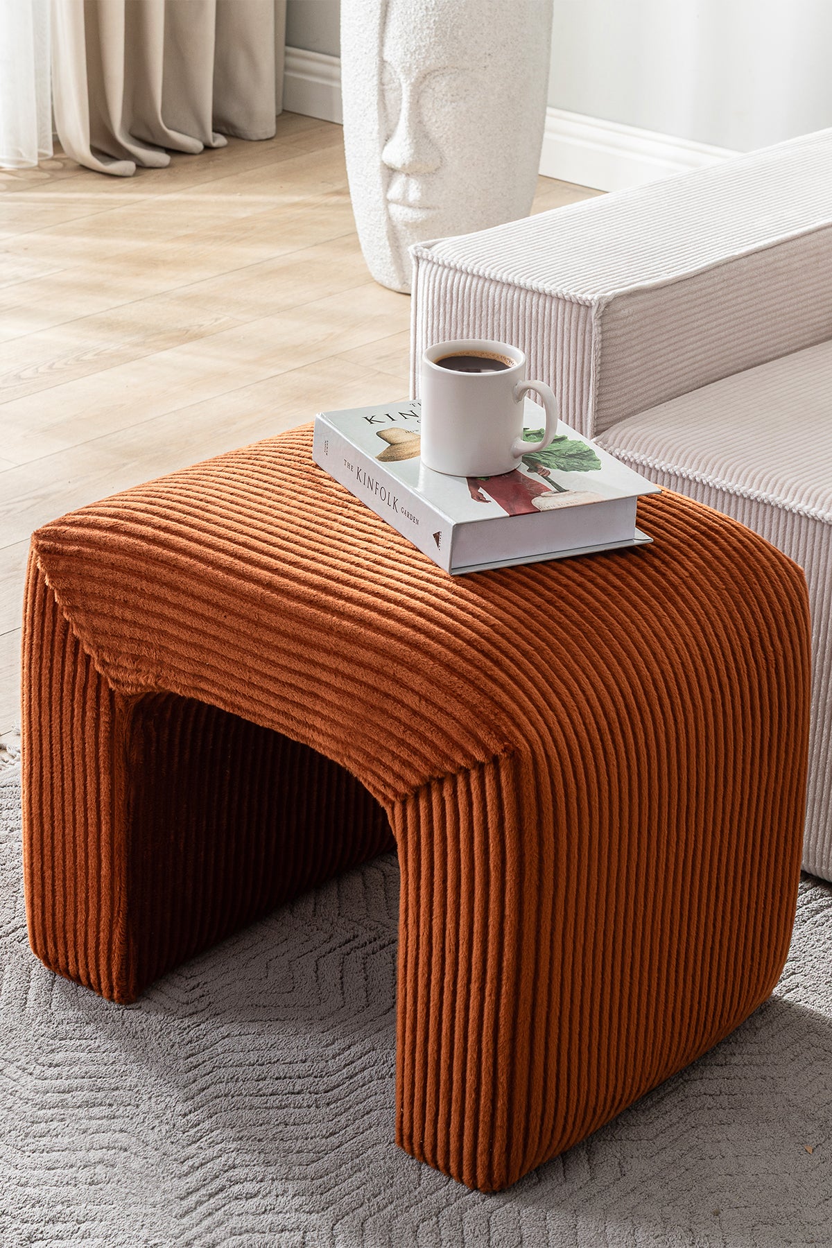 Yeni Nesil Legom Bench Sandalye&Sehpa Tekli - Krem