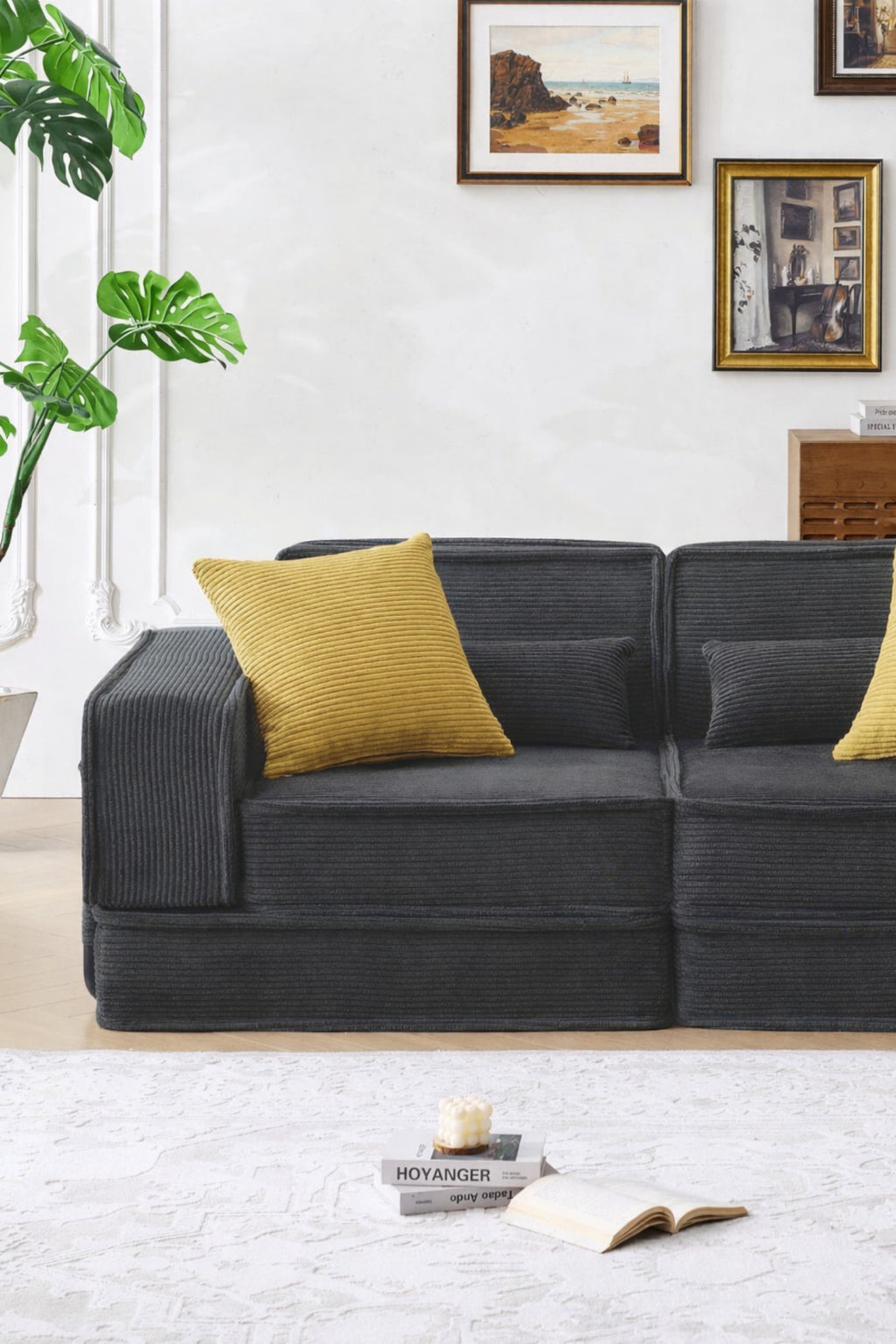Manora Koltuk Yatak Modüler 2’li – Sünger Kanepe, Yıkanabilir Kılıflı, Çok Amaçlı - Yeşil