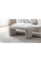 Yeni Nesil Duo Legom Bench - İkili Tabure & Sehpa Seti - Pembe