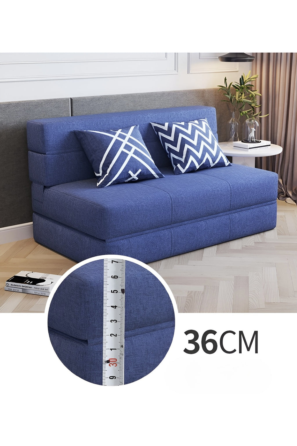 Twix 150cm Katlanır Koltuk & Yatak & Kanepe - Açık Gri