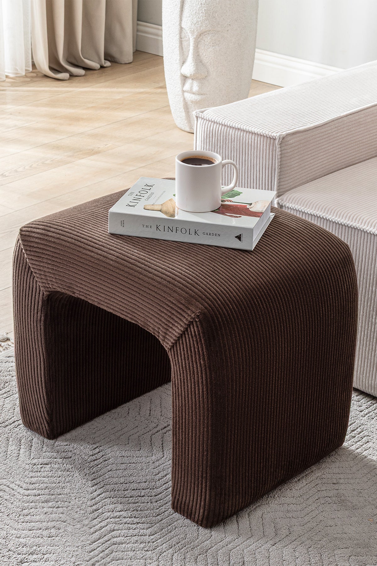 Yeni Nesil Legom Bench Sandalye&Sehpa Tekli - Krem