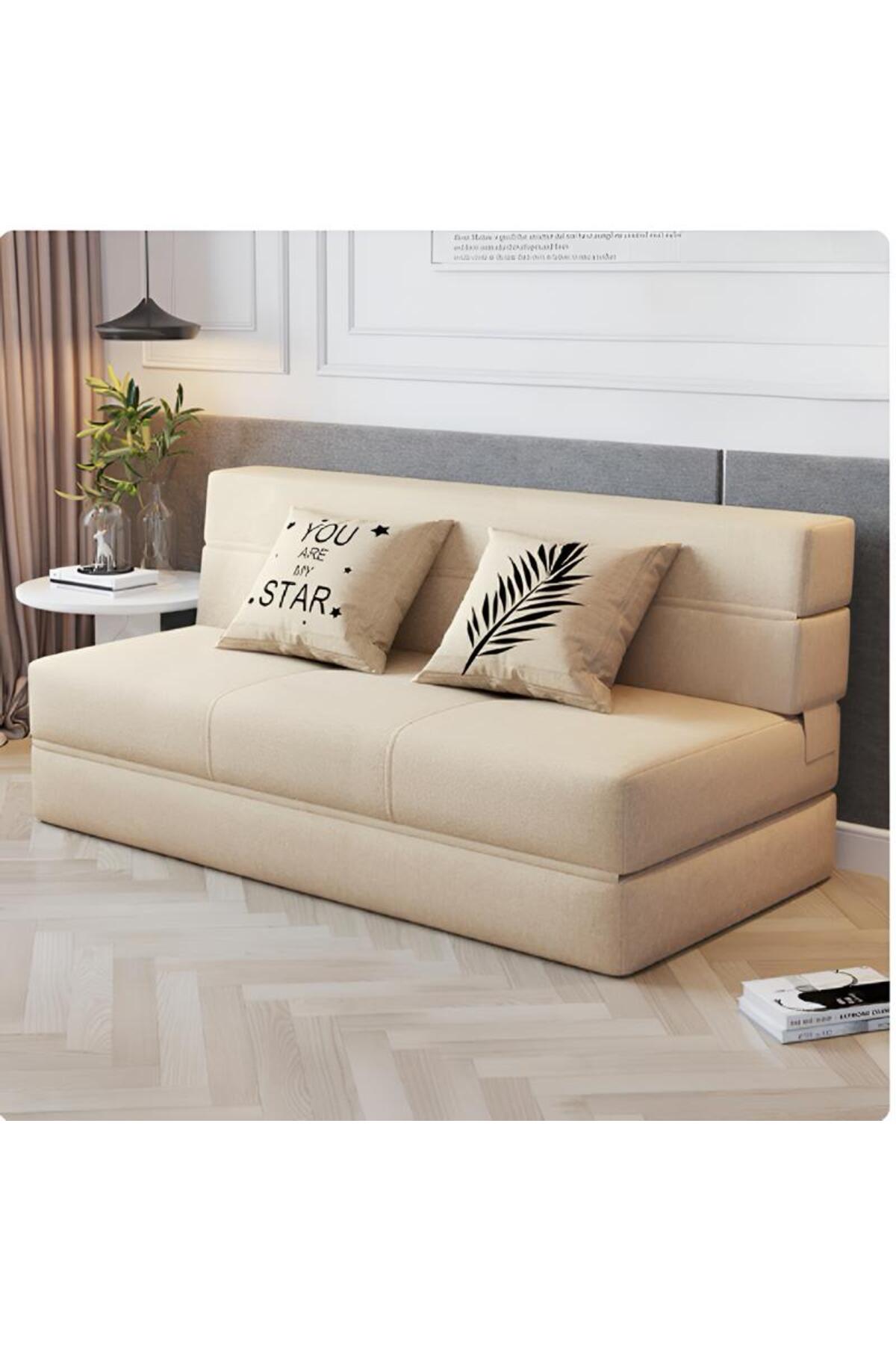 Twix 150cm Katlanır Koltuk & Yatak & Kanepe - Krem